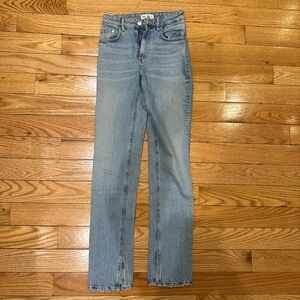 Zara Light Wash Straight-Leg Jeans